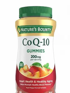 Nature's Bounty CoQ10 Gummies, Supports Heart Health, CoQ10 200mg, Peach Mango Flavor, 60 Count