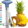Zulay Kitchen Stainless Steel Pineapple Corer & Slicer + Eye Removal Tool – Heavy Duty Pineapple Cutter with Reinforced Blade – Effortless Pineapple Core Remover & Slicer - Bright Green