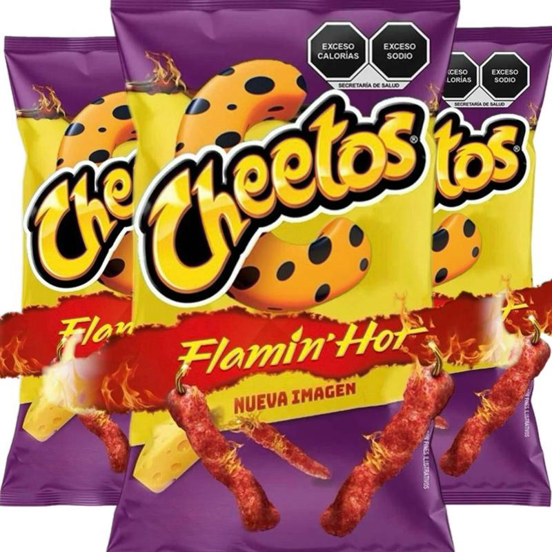 Sabritas Cheetos Flamin Hot 3 Pk BIG bags papas snacks authentic from Mexico