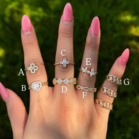 Adjustable Gold Plated Rings- 1pc