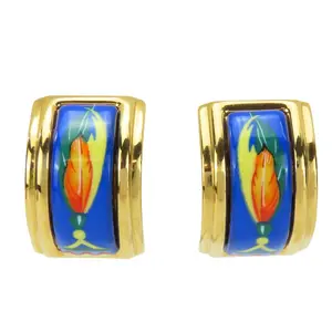Pre-owned HERMÈS Others Small Leather Goods Hermes Emile Cloisonne Earrings