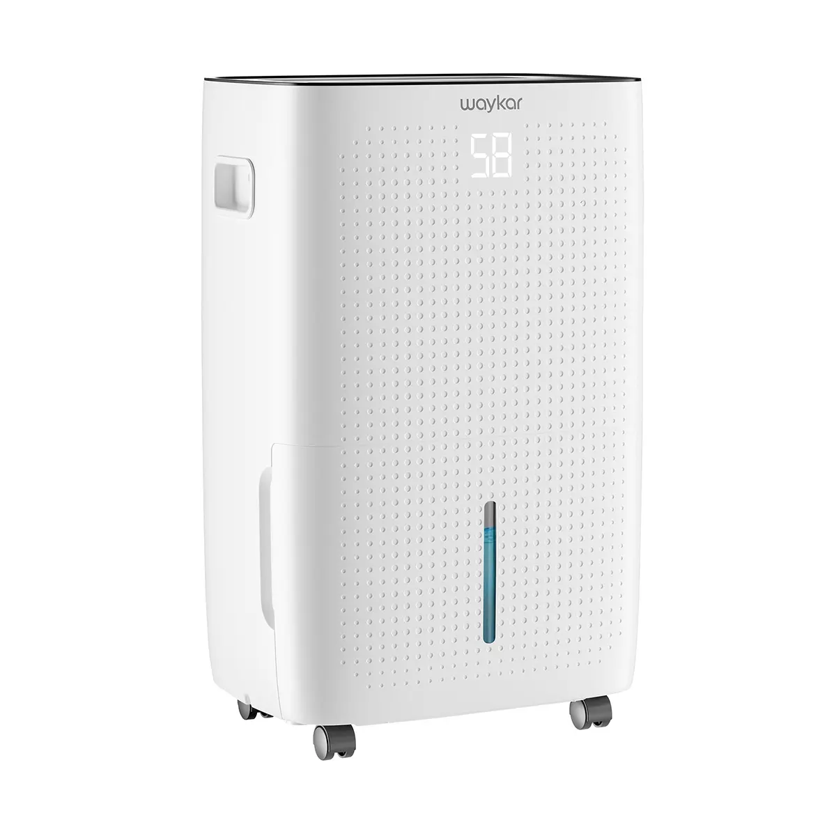 Waykar 150-Pint Dehumidifier with Built-in Pump for Home, Up to 7,000 Sq. Ft., Basement & Commercial Spaces, 42dB Quiet, 30-80% RH Control, Auto Defrost, Auto Restart, 24H Timer