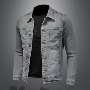 Autumn  washed classic men's denim jacket Street handsome trend jacket High Street retro casual versatile men's clothing
