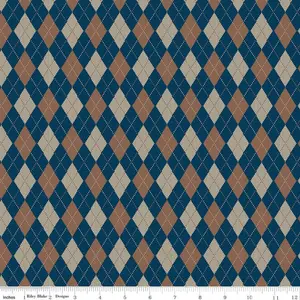 Fabric Riley Blake Navy Archer Plaid-Venture Club by the Quarter Yard C17043-NAVY