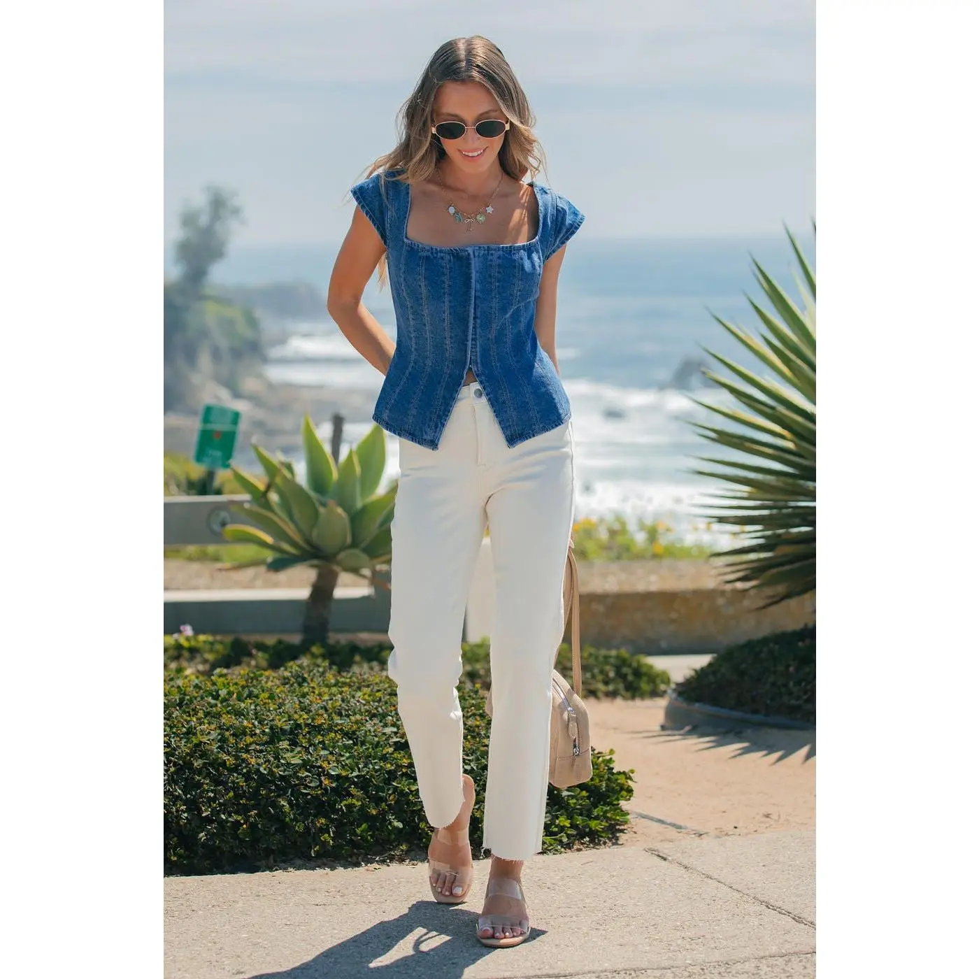 Bayeas Ivory Mid Rise Straight Leg Jeans - FINAL SALE