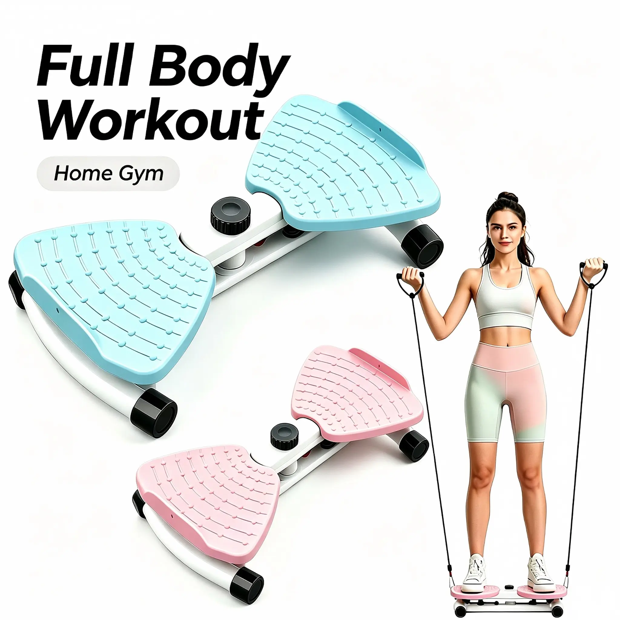 Compact Waist Rotation Twisting Board - Abdominal Core Trainer, Quiet Core Training Equipment for Home Gym Fitness