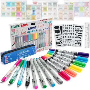 -  Journaling Kit for Women,  Highlighters and s No Bleed, Tabs, Stencils, Ruler, Fineliners & cil Case for Devotions, Prayer & Christian Gifts,  Day