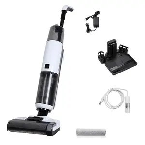 LIGOPAPO All-in-one cordless vacuum and mop, smart voice prompts, suitable for hard floors and carpets, white, 5000mAh