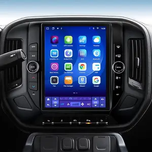12.1" Radio Upgrade for Chevy Silverado GMC Sierra 2014-2018 8Core Sierra Stereo Android 13 T-Style Vertical Screen Headunit Wireless CarPlay Android Auto GPS 48EQ Backup Camera Mic,4+64G