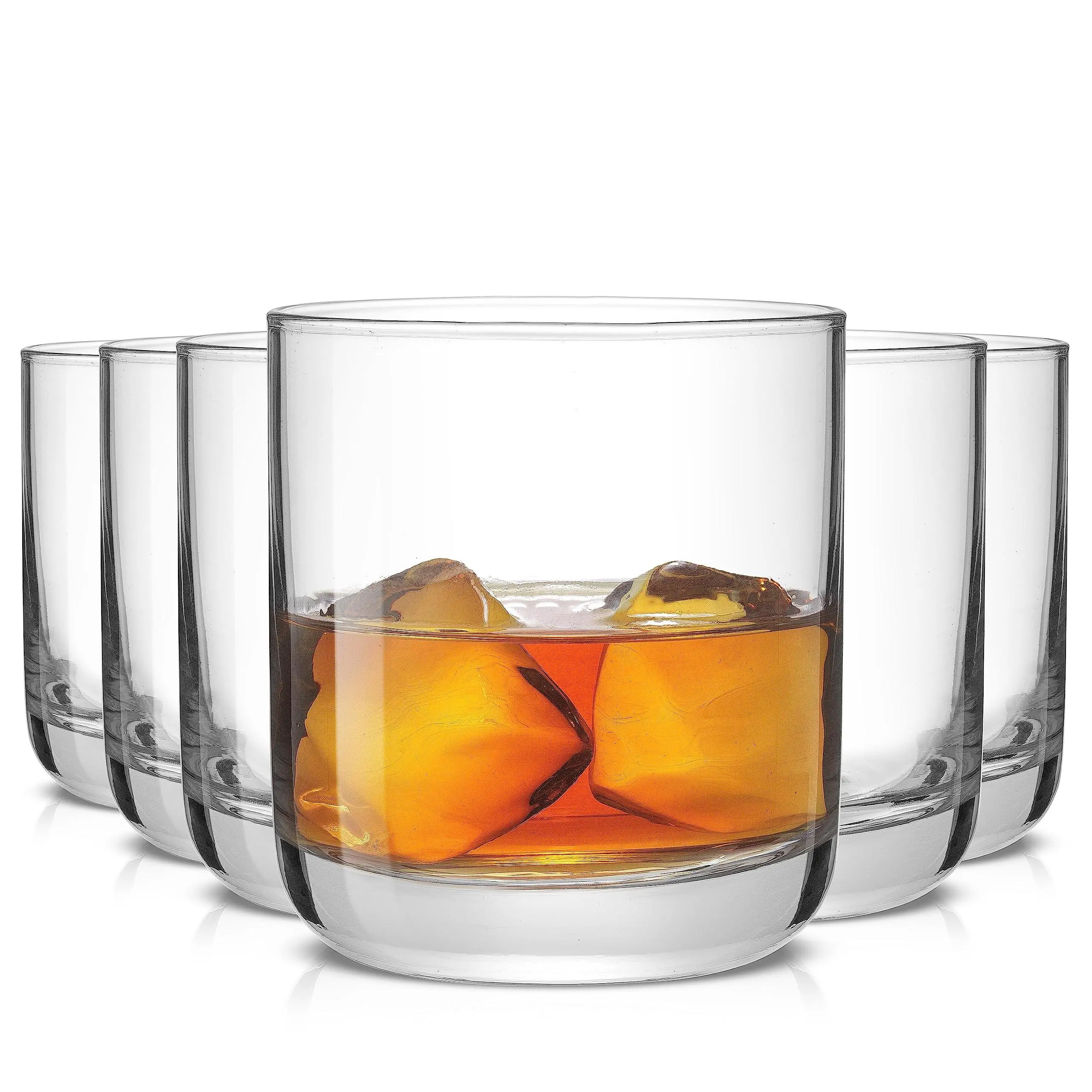 Faye Crystal Glasses  Lowball Set Of 6 10oz Short Glass Tumbler Double Old Fashioned Rocks For Or Dishwasher Safe Glassware