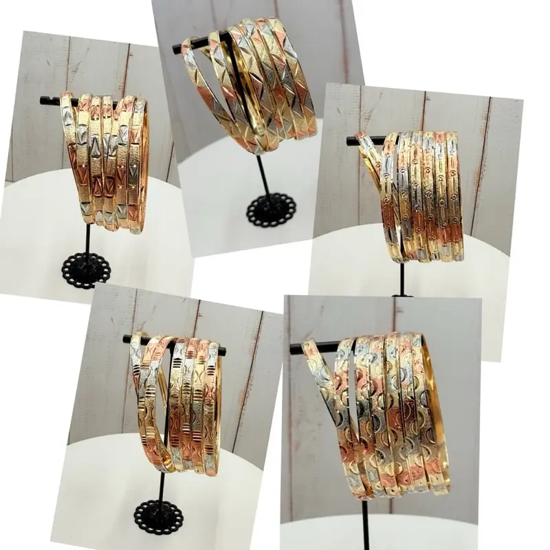7 Day Diamond Cut Tricolor Seminar Bracelets
