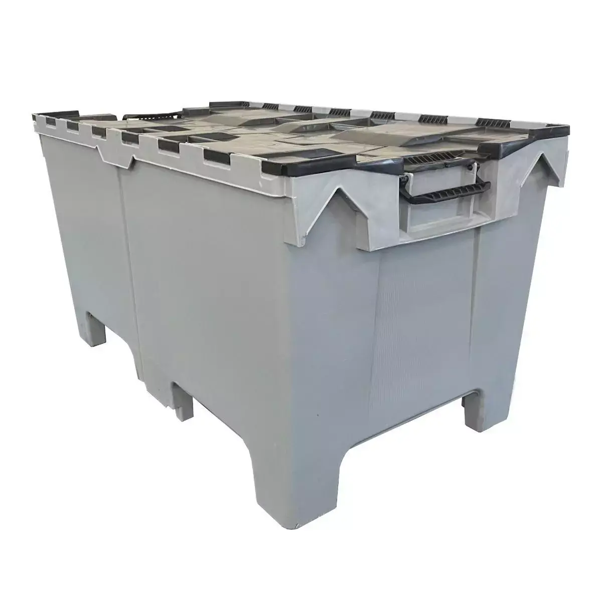 UBMOVE 39.4" x 22.6" x 21.3" Half Pallet Container with Loadhog Lid for Double Stacking & 6:2 Nesting Ratio Moving Supply Organiser