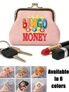Women's Short Vintage PU Wallet, Metal Kiss Lock Design, Portable Candy Color Coin Purse, Perfect for Hoodie Pockets & Crossbody Bag, Vintage Style Wallet