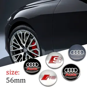 Audi A3/A4/A5/A6/A7, etc. Car hub stickers, hub modification cover stickers, hub center decals, suitable for hub center position decoration Car Accessories