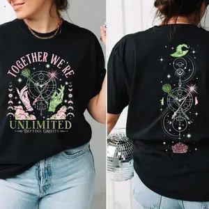 Retro Wicked Together We’re Unlimited Comfort Shirt, Defy Gravity Broomstick Magic Wand Tee, Wicked The Musical, Wizard Movie Fan Shirt CL2I7