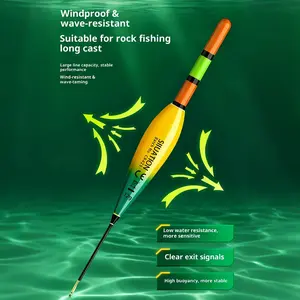 Siiuinationa Fishing Float, Far Casting Large Fish Dedicated Road Floating Rod, Thickened Bright Bite Hook Color Changing Electronic Night Glow