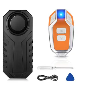 Bike Alarm, Wireless Waterproof Motorcycle Electric Bicycle Anti Lost Alarm with Remote, Security Burglar Vibration Detector for Motorcycle Bicycle