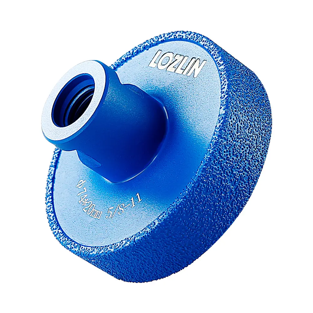LOZLIN Diamond Grooving and Edge Profiling Wheel for Stone,10mm/20mm, 5/8"-11 Thread for Angle Grinders, Granite, Marble and Quartz Countertop Shaping