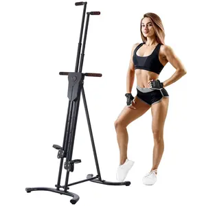 Vertical Climber for High-Intensity Cardio and Muscle Building in Your Home Gym, Folding Steel, Adjustable Height, Display, 220 Lbs. Load Bearing Capacity