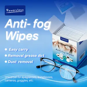 Anti Fog Lens Wipes 100 pcs IndividuallWrapped Streak Free Cleaner for for Eyeglasses, Sunglasses, Goggles, Screen, Phone, Individually Wrapped Eye Glasses Cleaner