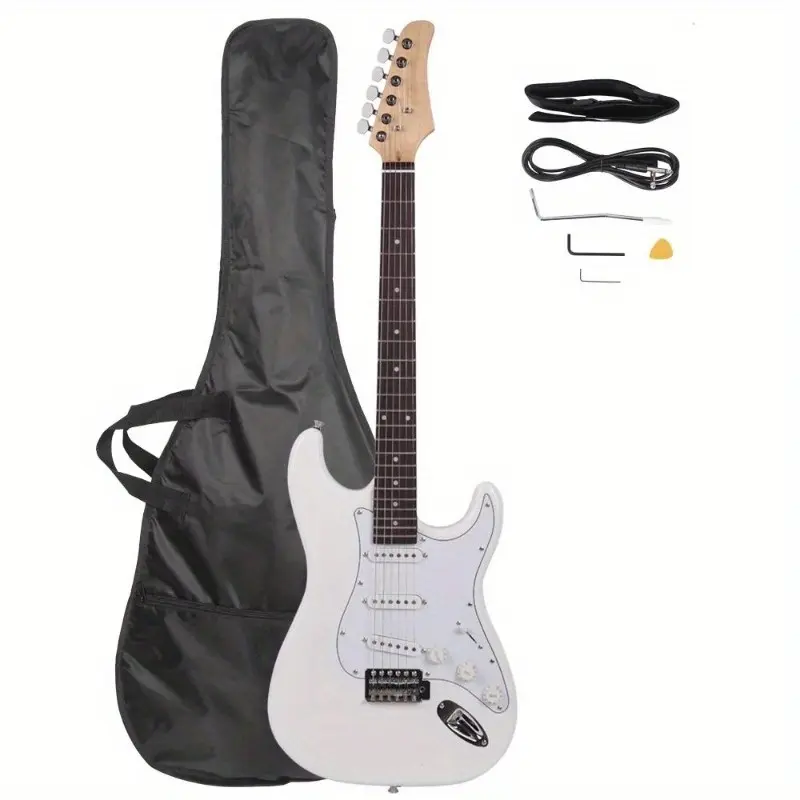 39" Length High-Quality Electric Guitar with Rosewood Fingerboard, 39.37 Inches Size, 1-Volume & 2-Tone Control Knobs, 163.65 oz Weight, Included Guitar Pick