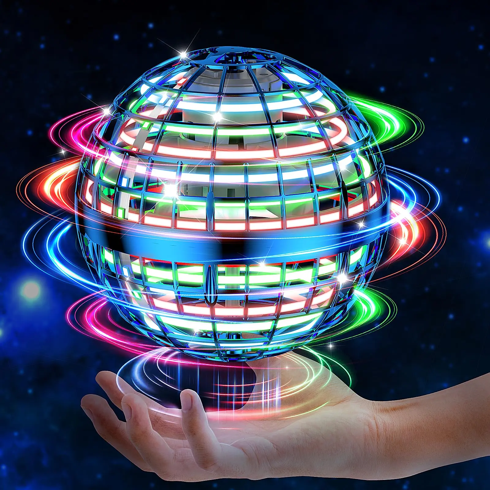 2025 Ai Flying Orb Ball  Cosmic Globe Boomerang Hover Galactic Fidget Spinner Cool Stuff Toys For 6 7 8 9 10 11 12+ Year Old Teens Indoor Outdoor Toys(blue)