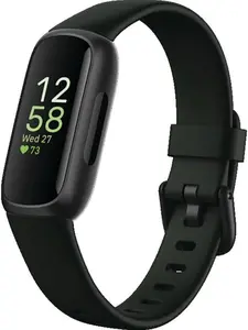 Fitbit Inspire 3 Health &-Fitness-Tracker with Stress Management, Workout Intensity, Sleep Tracking, 24/7 Heart Rate & More One Size (S & L Bands Included)
