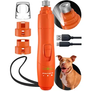 Dog Nail Grinder with LED Light Rechargeable for Large Medium & Small Dogs