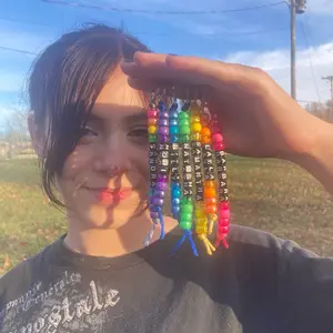 Customized beaded Keychains with Personalized Names