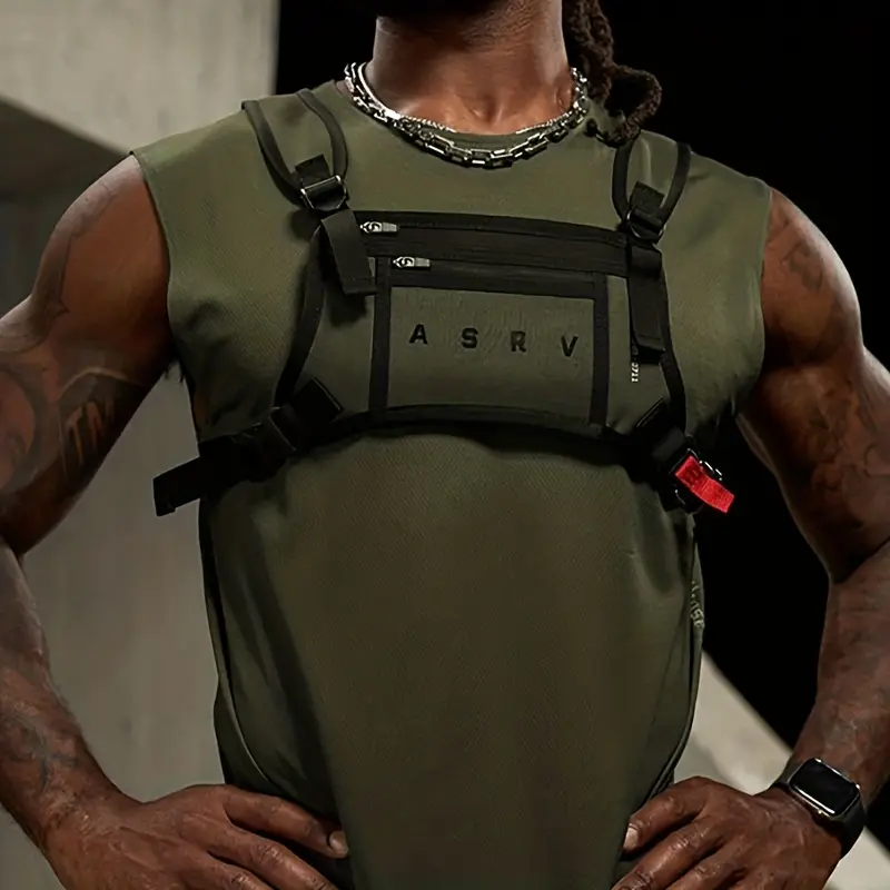 ASRV Vest-Style Tactical Backpack for Men - Durable, Multi-Functional with Adjustable Straps, Zip Pockets for Outdoor Hiking & Fitness,Available in multiple colors