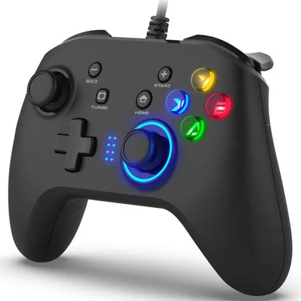 Wired Gaming Controller Gamepad With Dual Vibration For Windows PS3 Android TV Box XInput DInput