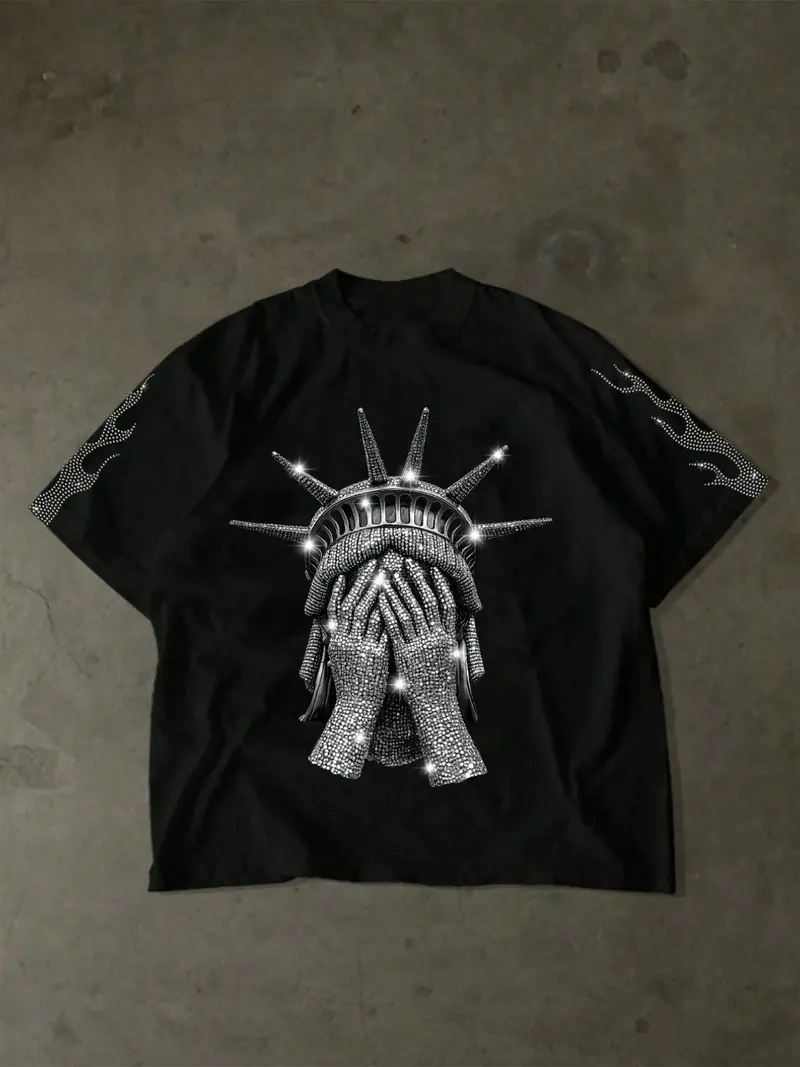 rhinestones t-shirt - TikTok Shop