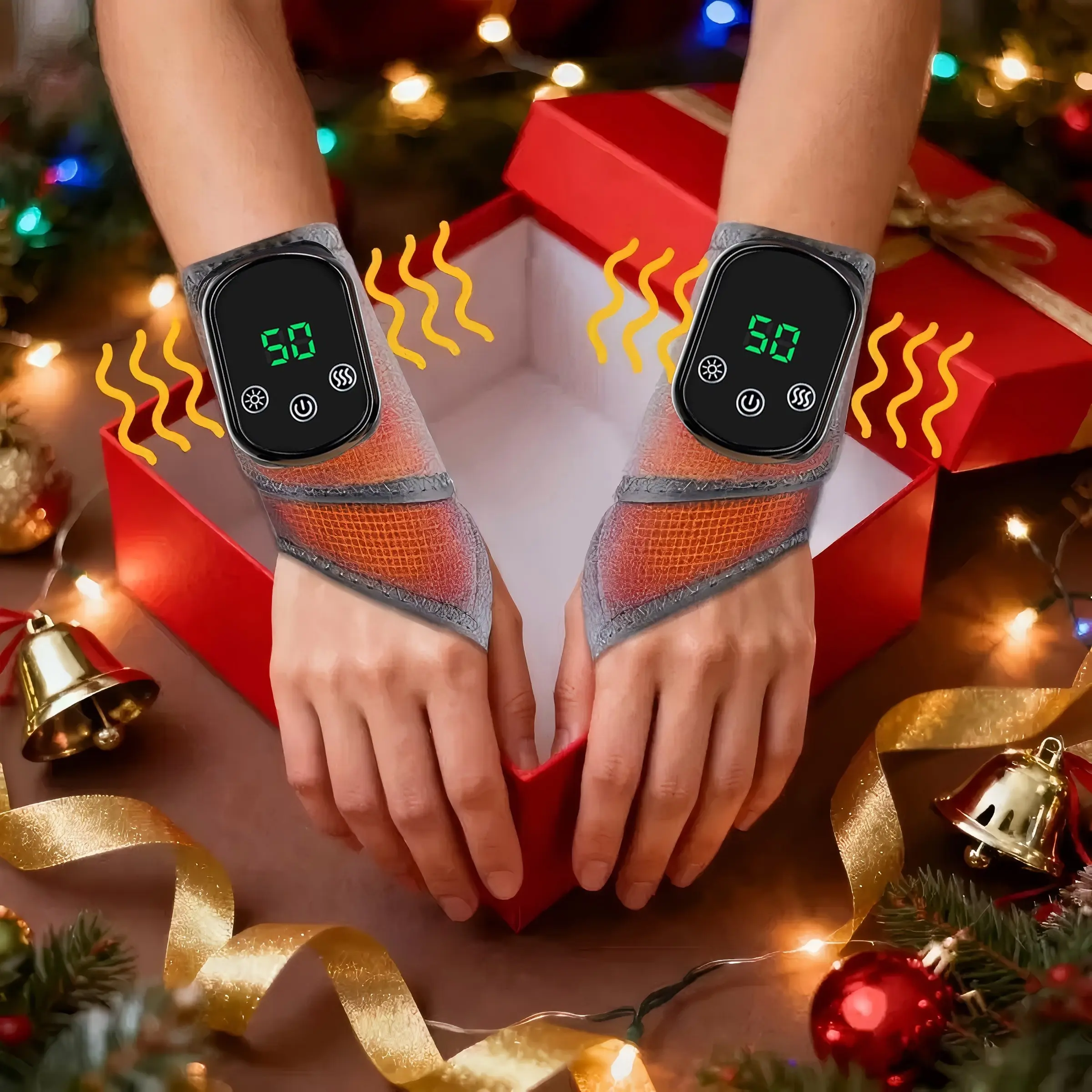 Wireless Hand Warmer Pad, Rechargeable Portable Massage Device, Smart Hand Care for Office Workers, Seniors, Esports Players