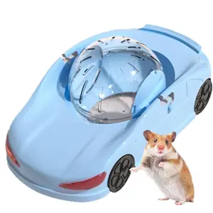 Silent Fitness Wheel Toy Vehicle for Small Pets, Hamster Running Ball Funny Transparent Ball, Hamster Car with Detachable Transparent Ball
