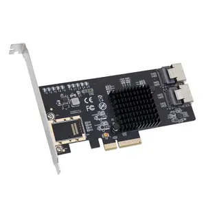 IOCrest SI-PEX40137 8-Port Non-RAID SATA III PCI-e x4 Controller Card - Dual SFF-8087 Interface, Marvell 9215 Chipset, AHCI 1.0 Programming Interface, ASM1806 PCIe Bridge, for DVR/NVR, Home NAS/Media Servers, High-Performance Hard Drives