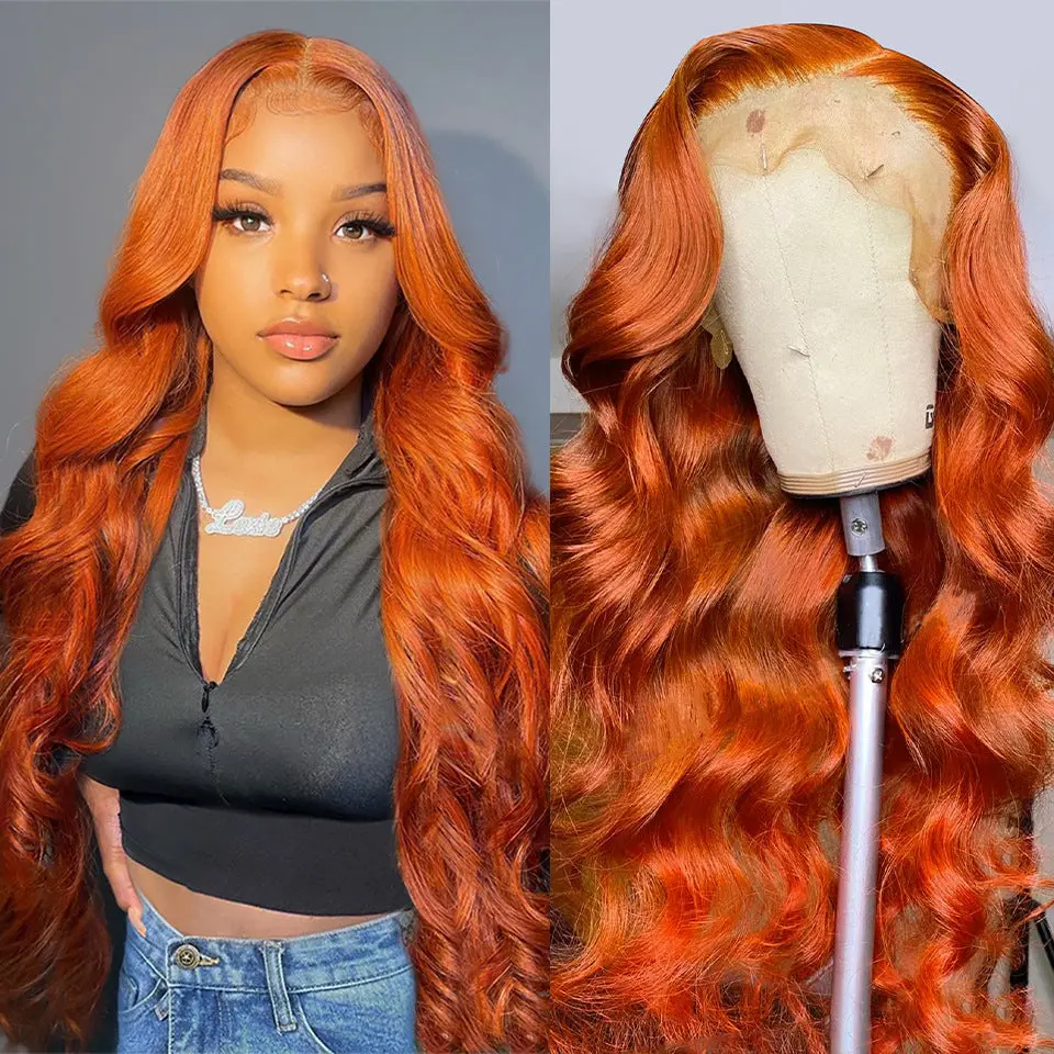 Orange 150 Density Human Hair Lace Wig | 13x4, 4x4 & T Lace | 12"–30"
