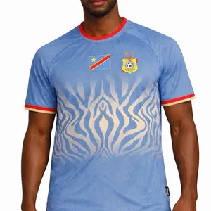 New Congolese Jersey. DRC soccer jersey. Players fabrics . Superior quality edition RDC Maillot Congo soccer  Leopards du Congo football congolais Congolese shirt Nouveau maillot des leopards congo Kinshasa. Foot ball shirt Congo RDC