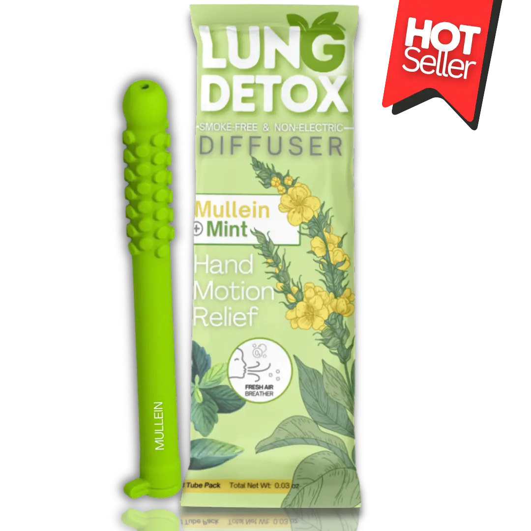 NEW Mullein Lung Detox Chewer with Essential Oils for After Quitting Help to Detox and Reduce Cravings Naturally Oil Breath Stick for Smoking