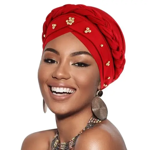 1 Pack Twisted Braid: Gold Bead Burgundy