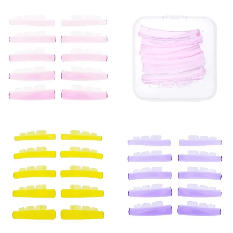 New 5 Pairs Crown Silicone Eyelash Perm Pads Sticky Lashes Rods Shield Lifting 3D Eyelash Curler Accessories Makeup Tools 2026 New