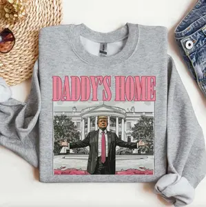 Daddys Home Shirt/Sweatshirt/Hoodie, Retro Crewneck, Gift For MyFriends, Cotton, Womenswear Tops