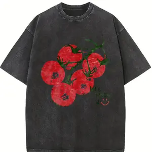 y2k Tomato T-Shirt, Cottagecore Tee, Graphic Tees Gothic Grunge Y2k Emo Scene Amity Affliction Style Clothes Men Women Streetwear