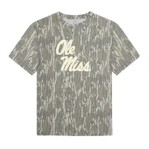 Collegiate Spirit Bottomland Camo Shirt, Tailgate Hunting Graphic Tee, Outdoor Game Day Wear