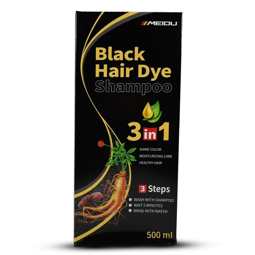 Meidu - Black Hair Dye Shampoo 3 in 1