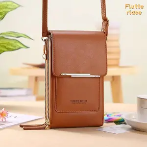 Women’s Crossbody Phone Wallet with Touchscreen Window, Trendy Minimalist Design, Multi-Card Slots & Coin Pouch, Adjustable Strap, Water-Resistant Bag for Travel, Shopping, Daily Use, Must-Have