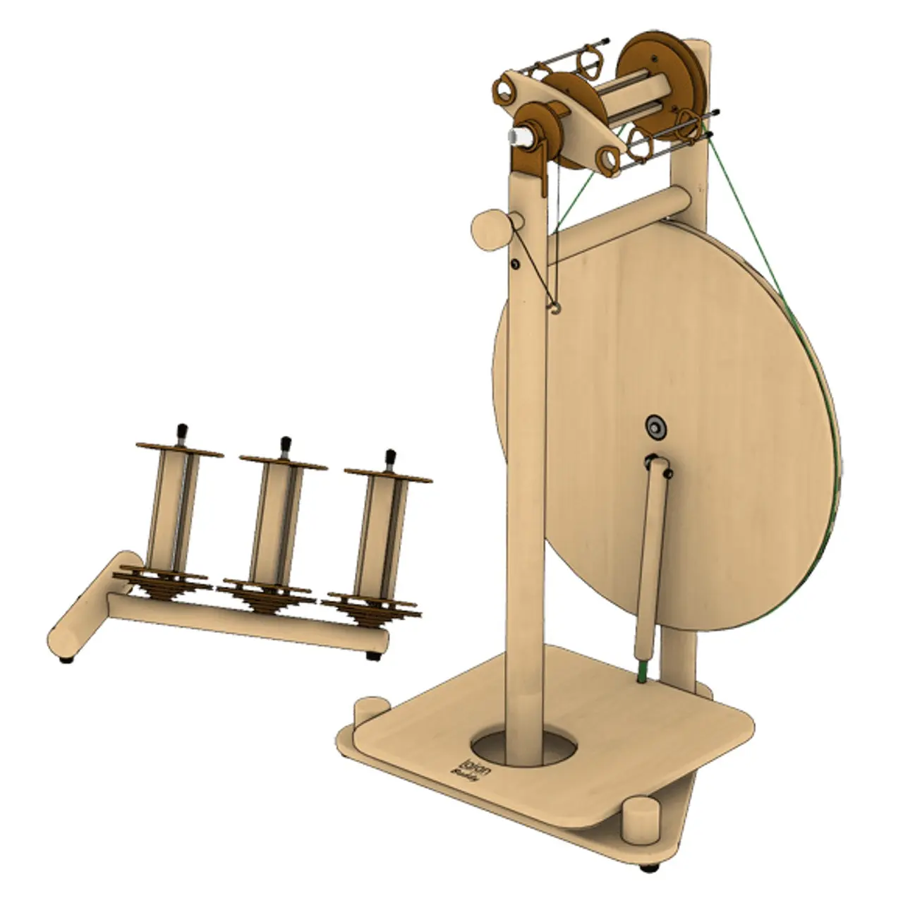 Lojan Buddy Spinning Wheel | Wide Treadle