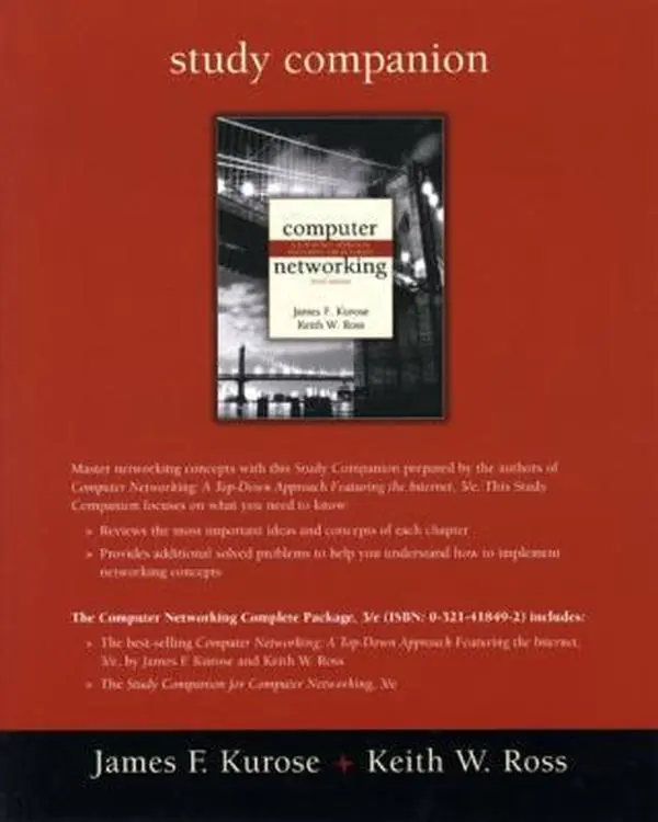 USED Book - Computer Networking Study Companion by James Kurose (Paperback) - english