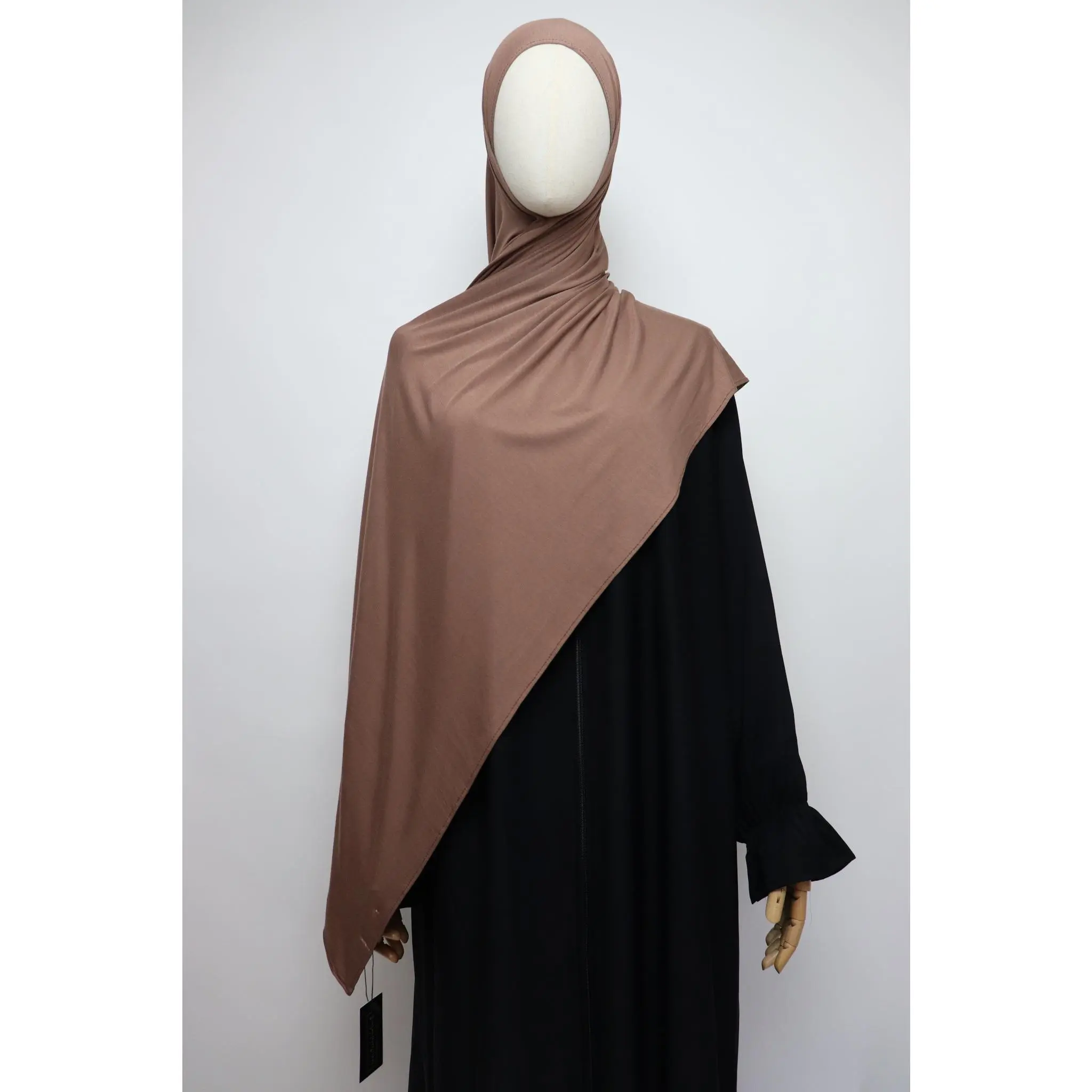 Premium Bamboo Jersey Hijab - Toffee