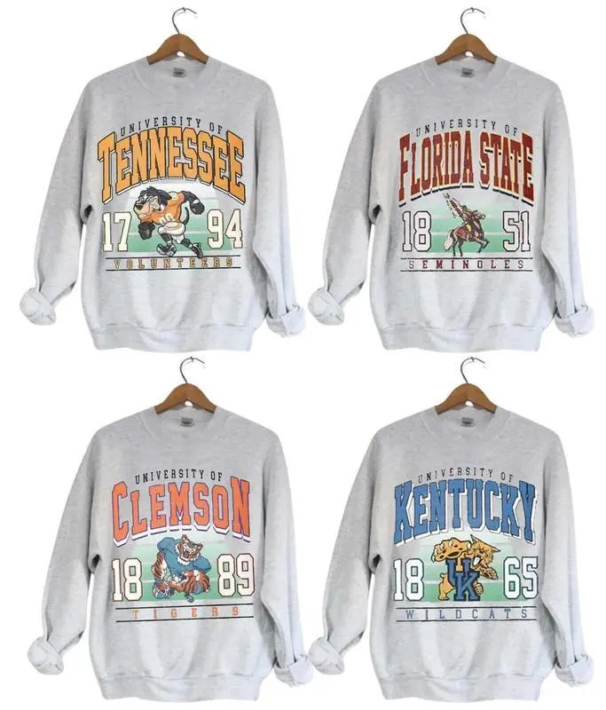 Vintage All University Of Sport Grey Sweatshirt, Vintage Sweatshirt All Teams, Classic Sport Sweatshirt, Gifts For Football Fan Sport. Crewneck Menswear Soft Sweaters