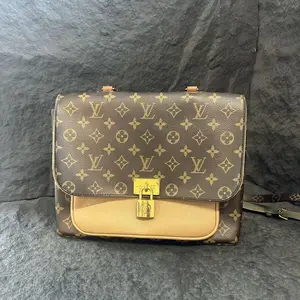 Pre-owned Louis Vuitton Authentic Monogram Canvas Lock Metis Pochette Metis Crossbody Messenger Bag